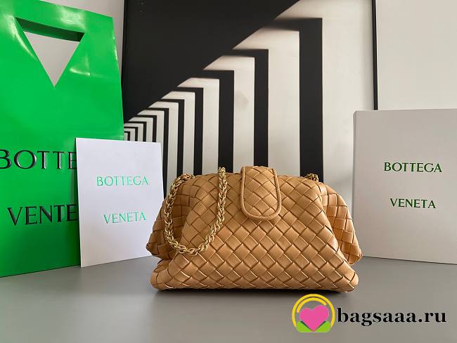 Bagsaaa Bottega Veneta Teen Lauren 1980 With Chain Beige - 31.5*16*11cm - 1