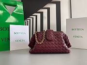 Bagsaaa Bottega Veneta Teen Lauren 1980 With Chain Dark Red - 31.5*16*11cm - 1