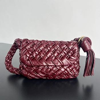 Bagsaaa Bottega Veneta Kalimero Città Fresh Dark Red - 25x18x5.5 cm