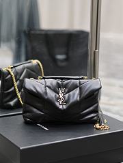 Bagsaaa YSL Toy Puffer In Nappa Leather 759337 Black & Gold - 23 X 15.5 X 8.5 CM - 1