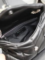 Bagsaaa YSL Toy Puffer In Nappa Leather 759337 Black & Silver - 23 X 15.5 X 8.5 CM - 5