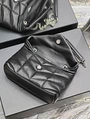 Bagsaaa YSL Toy Puffer In Nappa Leather 759337 Black & Silver - 23 X 15.5 X 8.5 CM - 3