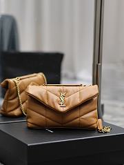 Bagsaaa YSL Toy Puffer In Nappa Leather 759337 Brown - 23 X 15.5 X 8.5 CM - 1