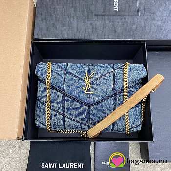 Bagsaaa YSL Toy Puffer In Denim 759337 - 23 X 15.5 X 8.5 CM