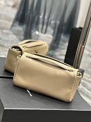 Bagsaaa YSL Calypso Small In Plunged Lambskin 734153 Beige - 26×14×7cm - 4