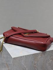 Bagsaaa YSL Calypso Small In Plunged Lambskin 734153 Red - 26×14×7cm - 3