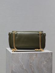 Bagsaaa YSL Calypso Small In Plunged Lambskin 734153 Dark Green - 26×14×7cm - 4