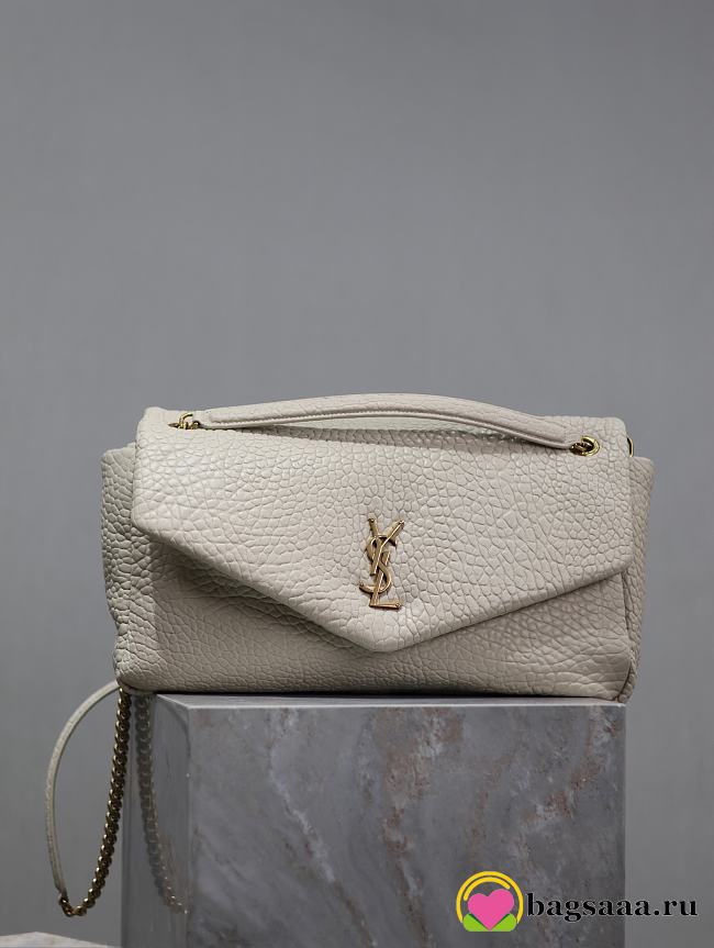 Bagsaaa YSL Calypso Large In Grained Lambskin 777399 White - 28 X 22 X 12 CM - 1