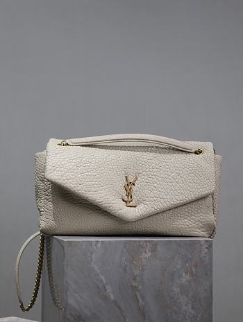 Bagsaaa YSL Calypso Large In Grained Lambskin 777399 White - 28 X 22 X 12 CM