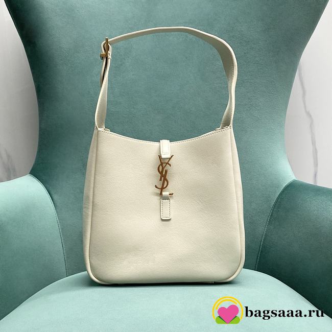 Bagsaaa YSL Le 5 À 7 Supple Small In Grained Leather White 713938 - 23x22x10 cm - 1