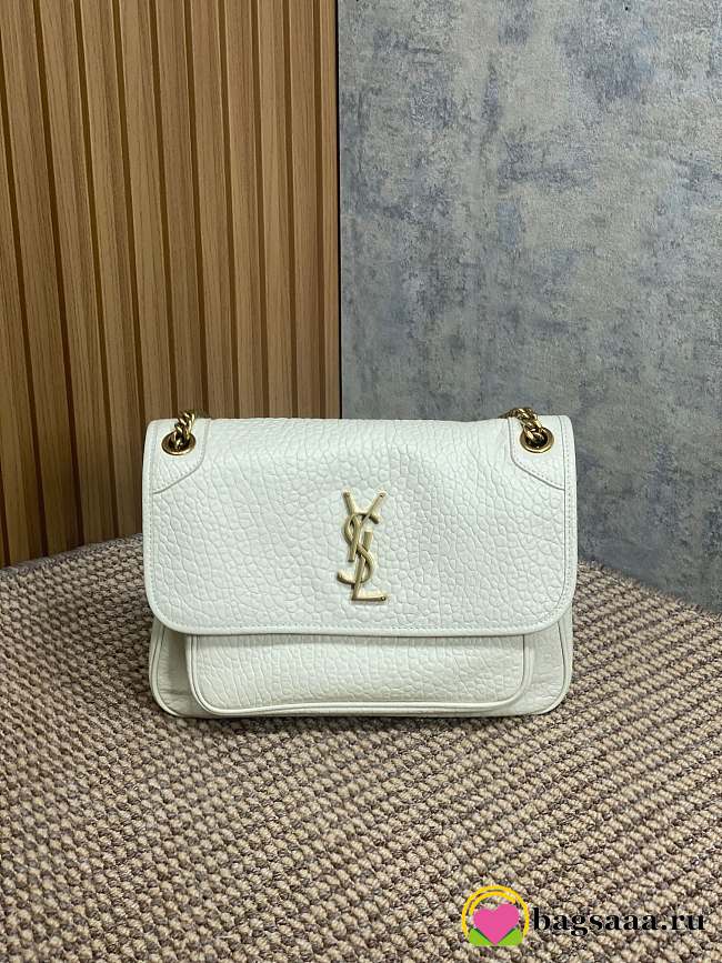 Bagsaaa YSL Niki Medium In Grained Lambskin White - 28 X 20 X 8.5 CM - 1