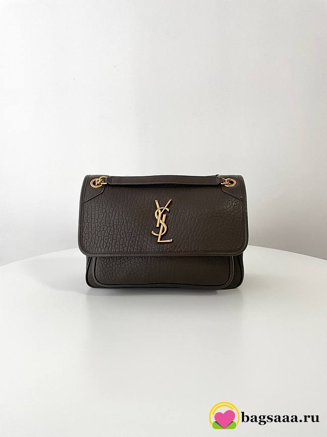 Bagsaaa YSL Niki Medium In Grained Lambskin 633178 Light Musk - 28 X 20 X 8.5 CM - 1