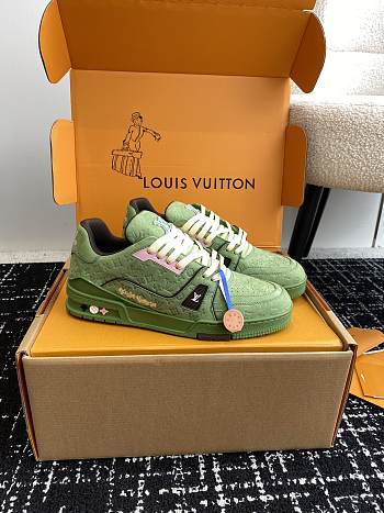 Bagsaaa LV Trainer Sneaker Green Monogram