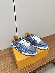 Bagsaaa LV Trainer Sneaker Blue Damier 3D denim - 1