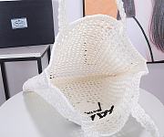 Bagsaaa Prada Crochet Tote Bag 1BG393 White - 38x36x3 cm - 5