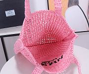 Bagsaaa Prada Crochet Tote Bag 1BG393 Pink - 38x36x3 cm - 5