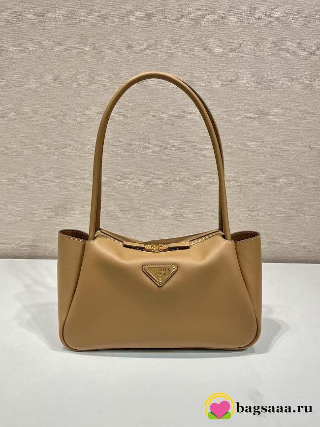 Bagsaaa Prada Medium Leather Handbag 1BA444 Caramel - 28x16x10.5 cm - 1