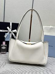 Bagsaaa Prada Medium Leather Handbag 1BA444 White - 28x16x10.5 cm - 4