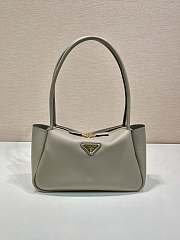 Bagsaaa Prada Medium Leather Handbag 1BA444 Gray - 28x16x10.5 cm - 1