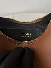 Bagsaaa Prada Arqué Leather Shoulder Bag 1BC194 Brown - 22×18×6 cm - 3