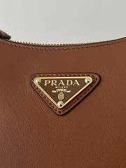 Bagsaaa Prada Arqué Leather Shoulder Bag 1BC194 Brown - 22×18×6 cm - 2