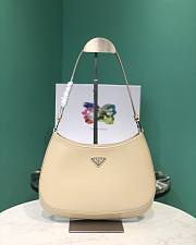 Bagsaaa Prada Cleo Brushed Leather Shoulder Bag 1BC499 Beige - 27*6*22cm - 1