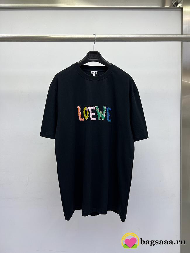 Bagsaaa Loewe Relaxed fit T-shirt In Cotton Black - 1