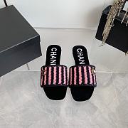 Bagsaaa Chanel Mules Crochet Black & Pink G45597 - 1