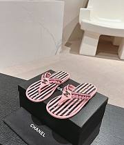 Bagsaaa Chanel Thongs G45596 Black & Pink - 1