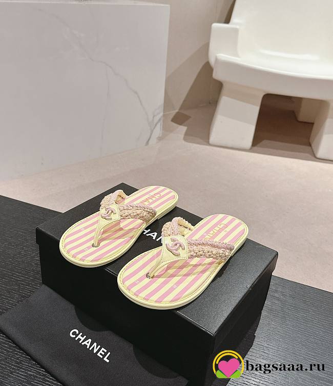 Bagsaaa Chanel Thongs G45596 Yellow & Pink - 1