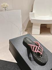 Bagsaaa Chanel Thongs Crochet Black & Pink G45595 - 4