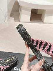 Bagsaaa Chanel Thongs Crochet Black & Pink G45595 - 2