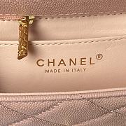 Bagsaaa Chanel Mini Flap Bag With Top Handle AS4956 Pink Caviar - 13 × 18 × 8 cm - 3