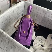 Bagsaaa Chanel Mini Bag With Top Handle AS4958 Purple - 12 × 18 × 7 cm - 5