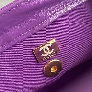 Bagsaaa Chanel Mini Bag With Top Handle AS4958 Purple - 12 × 18 × 7 cm - 4