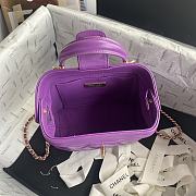 Bagsaaa Chanel Mini Bag With Top Handle AS4958 Purple - 12 × 18 × 7 cm - 3