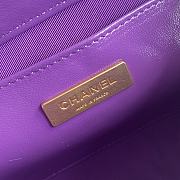 Bagsaaa Chanel Mini Bag With Top Handle AS4958 Purple - 12 × 18 × 7 cm - 2