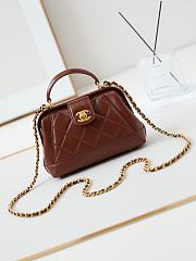 Bagsaaa Chanel Mini Bag With Top Handle AS4958 Brown - 12 × 18 × 7 cm - 1