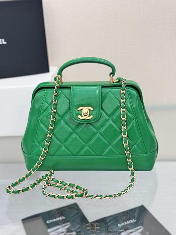 Bagsaaa Chanel Small Bag With Top Handle AS4959 Green - 16 × 23.5 × 8 cm