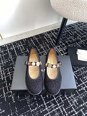 Bagsaaa Chanel Mary Janes G45778 Black Wool Tweed - 1