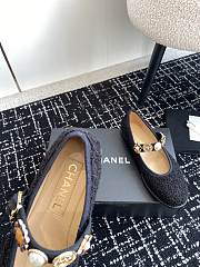 Bagsaaa Chanel Mary Janes G45778 Black Wool Tweed - 4