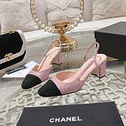 Bagsaaa Chanel Slingbacks G31318 Strass Pink & Black 6.5 cm - 1