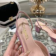 Bagsaaa Chanel Slingbacks G31318 Strass Pink & Black 6.5 cm - 5