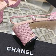 Bagsaaa Chanel Slingbacks G31318 Strass Pink & Black 6.5 cm - 3