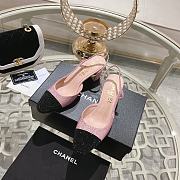 Bagsaaa Chanel Slingbacks G31318 Strass Pink & Black 6.5 cm - 2