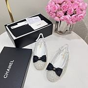 Bagsaaa Chanel Slingbacks Embroidery Strass & Lambskin White G45689 - 3