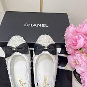 Bagsaaa Chanel Slingbacks Embroidery Strass & Lambskin White G45689 - 5