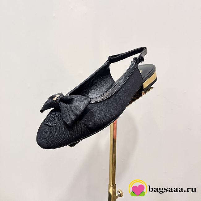 Bagsaaa Chanel Slingbacks Embroidery Black G45689 - 1