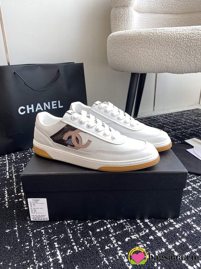 Bagsaaa Chanel Sneakers G39978 White & Beige logo - 1