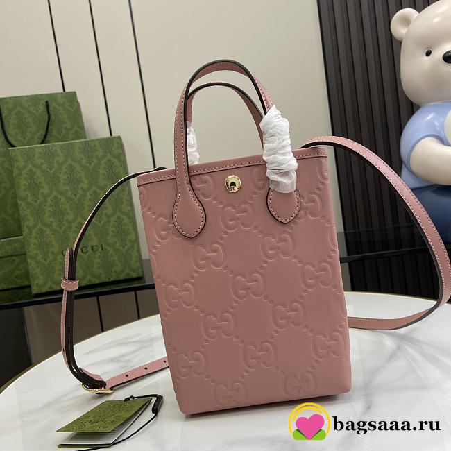 Bagsaaa Gucci GG Super Mini Bag With Strap 790133 Pink - 21cm - 1